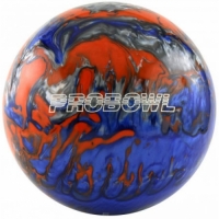 ProBowl Blau/Orange/Silber Bowlingball, ProBowl Bowlingtasche, Damen- oder Herren Bowlingschuhe und Bowling Hug