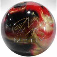 Aspire Rot/Schwarz/Gold Motiv Polyester Bowlingball