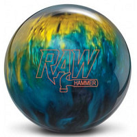 Raw Smoke Blue Gold Hammer Bowlingball 