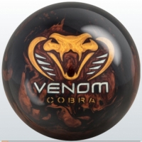 Venom Cobra Black Bronze Pearl Motiv Bowlingball