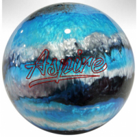 Aspire Himmelblau/Schwarz/Silber Motiv Polyester Bowlingball