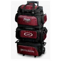 Storm Rolling Thunder 6 Ball Roller Bowling Bag Checkered Black Red