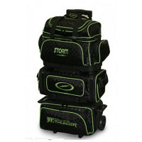 Storm Rolling Thunder 6 Ball Roller Bowling Bag Checkered Black Lime
