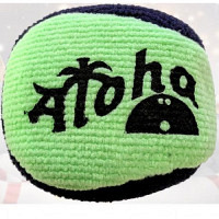 Aloha Microfaser Puffball schwarz/lime